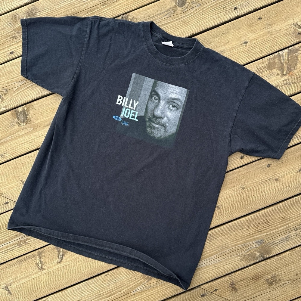 Billy Joel 2006 Tour Shirt Band Tee Double Sided Graphic Black XL